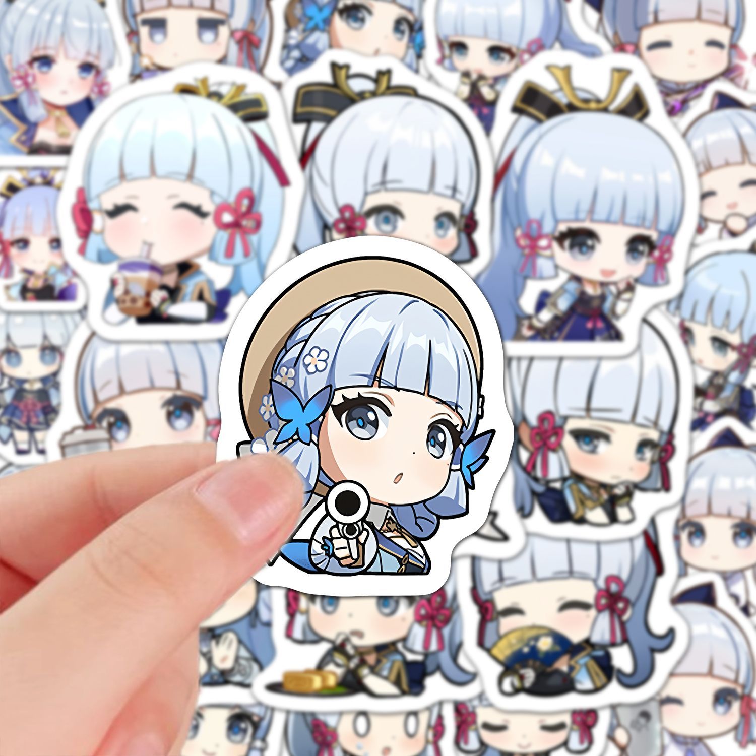 Laptop Accessories Decoration - Набор наклеек Kamisato Ayaka (60 шт.)