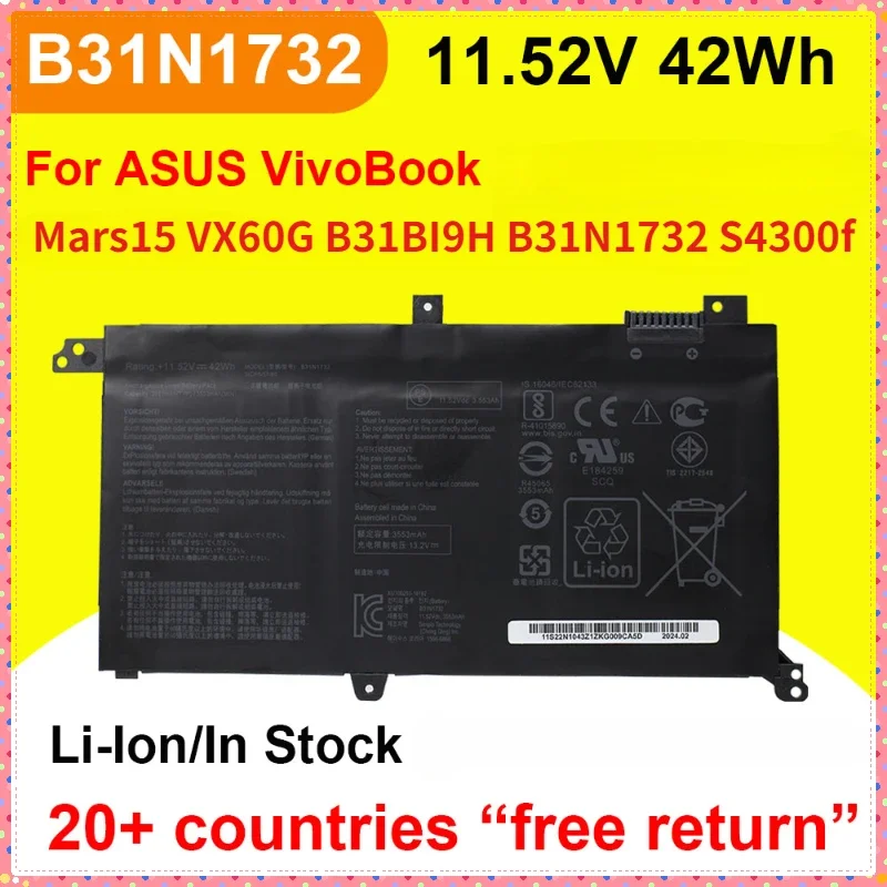 Аккумулятор B31N1732 для ASUS  – обзор и цена Laptop Accessories For Asus Vivobook